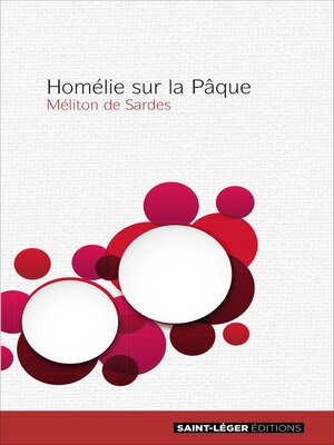 cover image of Homélie sur la Pâque